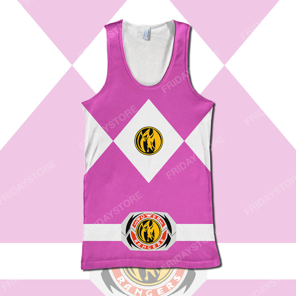  Power Ranger T-shirt Pink Power Ranger Costume T-shirt Awesome Power Ranger Hoodie Sweater Tank 2024