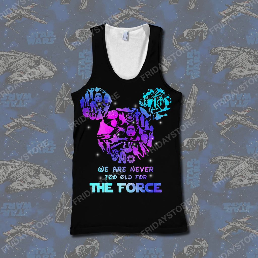SW We Are Never Too Old For The Force All Over Print Hoodie T-shirt