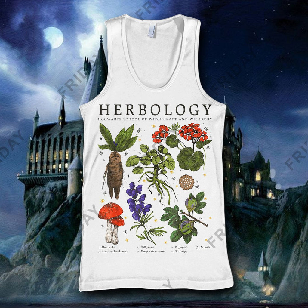  HP T-shirt Herbology Always Infinity Red White T-shirt High Quality HP Hoodie Sweater Tank 2025