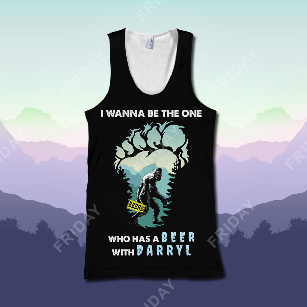 Bigfoot Hoodie Bigfoot I Wanna Be The One Who Has A Beer T-shirt Hoodie Adult Unisex Full Print