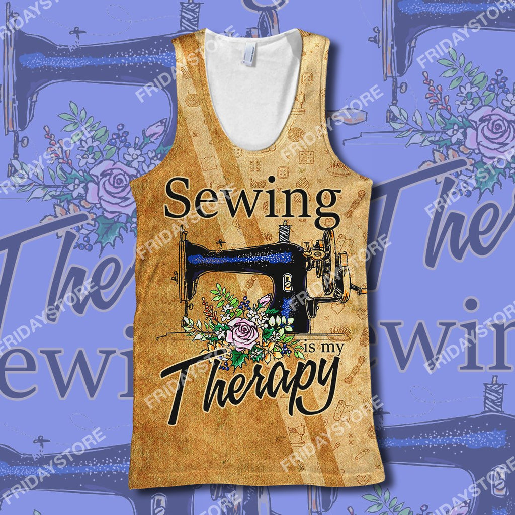 Gifury Sewing Hoodie Sewing Is My Therapy T-shirt Sewing Hoodie Sewing Apparel 2025