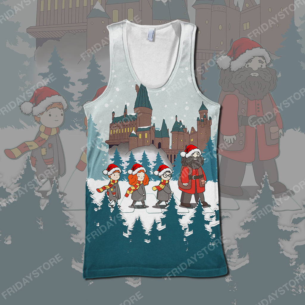  HP T-shirt Harry Crosswalks Christmas T-shirt Awesome High Quality HP Hoodie Sweater Tank 2024