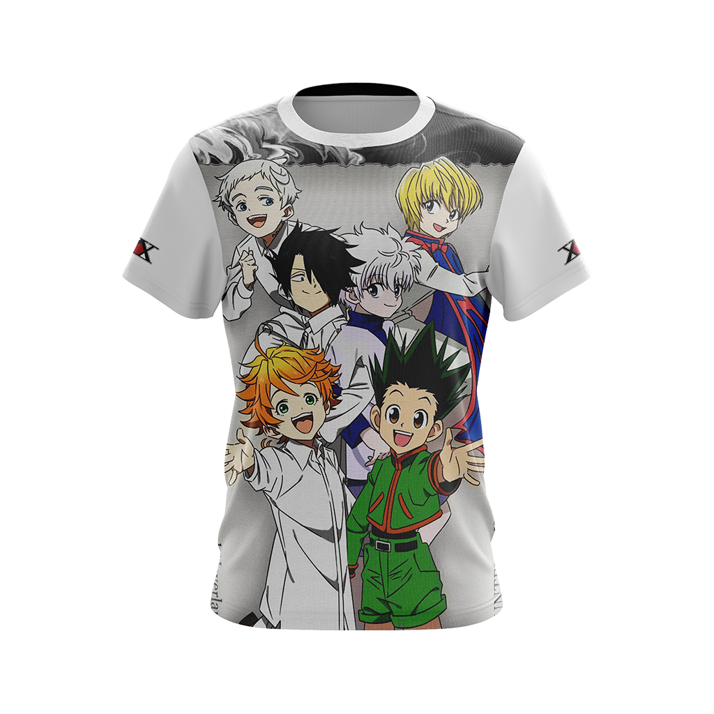  Hunter X Hunter Shirt The Promised Neverland Crossover Hunter X Hunter White Shirt Anime Shirt   