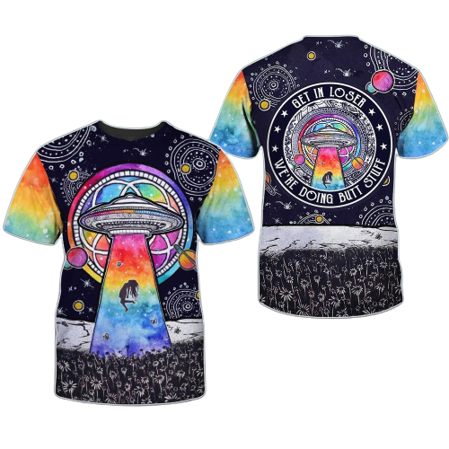 Gifury UFO T-shirt UFO Abduction Girl Space Black T-shirt UFO Hoodie UFO Apparel 2025