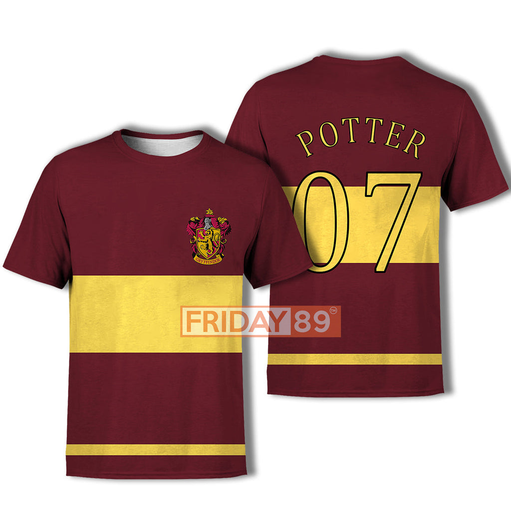  HP T-shirt HP Gryfindor Quidditch T-shirt Amazing High QualityHP Hoodie Sweater Tank 2024