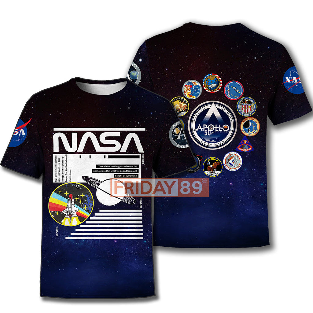  NASA Hoodie National Space Apollo T-shirt Amazing NASA Shirt Sweater Tank 2024