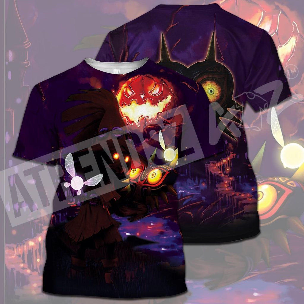  Legend Of Zelda Halloween T-shirt Skull Kid Majora's Mask Dark Purple T-shirt Legend Of Zelda Hoodie 