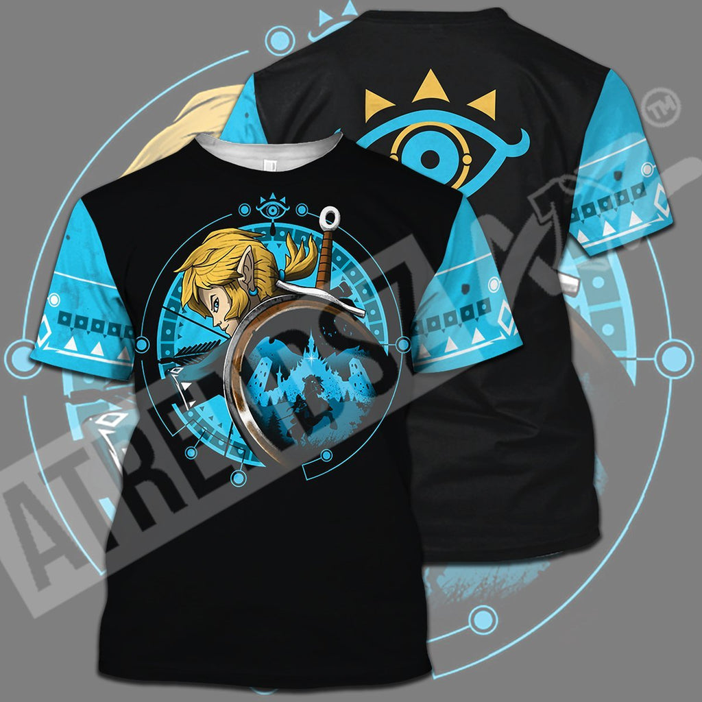  Legend Of Zelda Shirt Link Sheikah Eye Black Blue T-shirt Legend Of Zelda Hoodie Legend Of Zelda Tank 