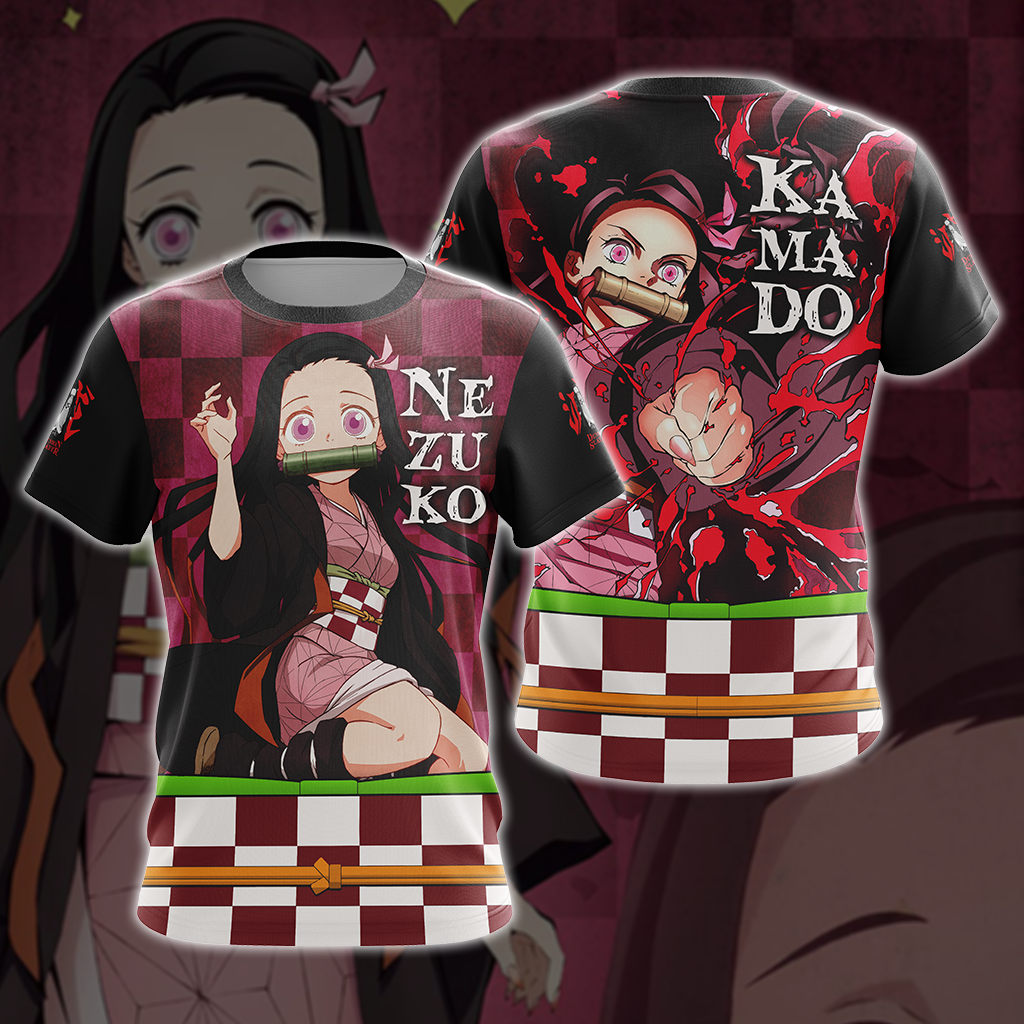  Demon Slayer Shirt Nezuko Kamado Black Pink Hoodie Demon Slayer Hoodie