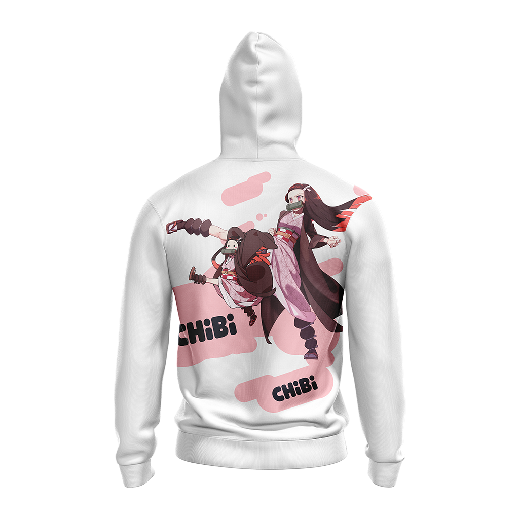  Demon Slayer Shirt Nezuko Chan I'm not Short I'm Just Chibi Cute White Hoodie Demon Slayer Hoodie