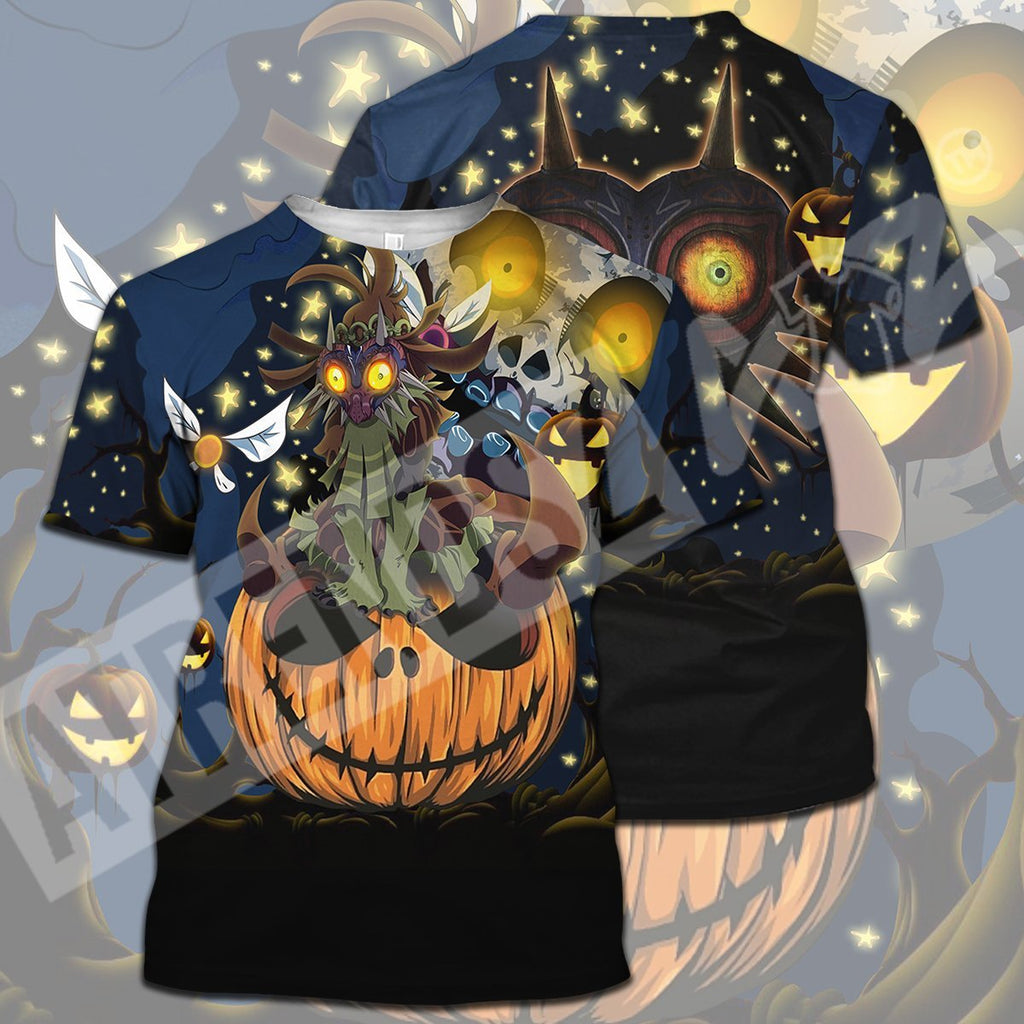  Legend Of Zelda Halloween Shirt Skull Kid Pumpkin The Moon Majora's Mask T-shirt Legend Of Zelda Hoodie 