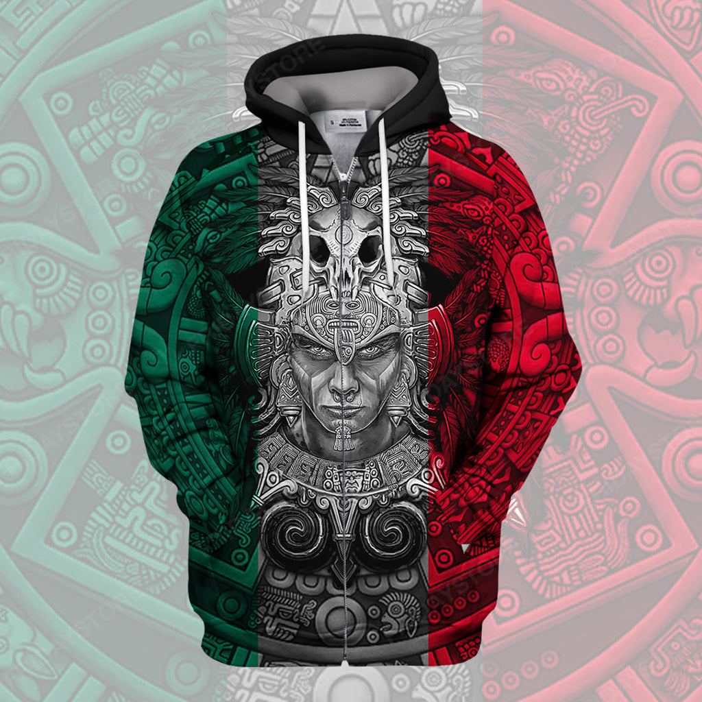 Gifury Mexican T-shirt Mexican Flag Aztec Warrior 3D T-shirt Mexican Hoodie Sweater Tank 2026