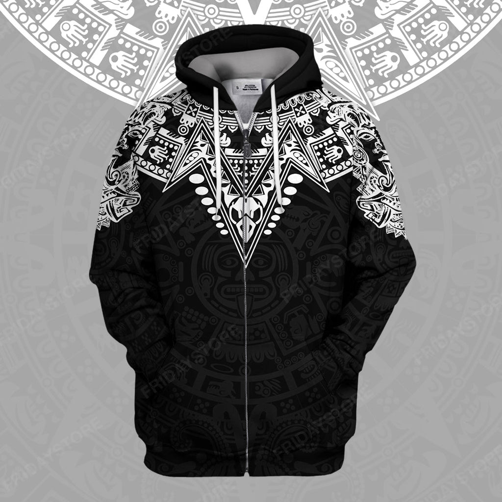 Gifury Mexican T-shirt Mexican Culture Aztec Pattern Black White T-shirt Mexican Hoodie Sweater Tank 2026