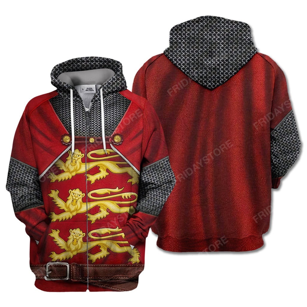 Historical T-Shirt Historical Edward I Of England Suit 3d Costume Hoodie Historical Hoodie