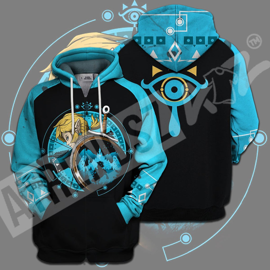  Legend Of Zelda Shirt Link Sheikah Eye Black Blue T-shirt Legend Of Zelda Hoodie Legend Of Zelda Tank 