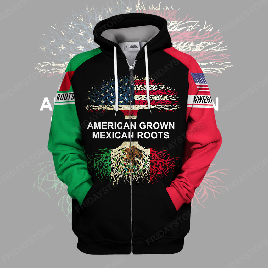 Gifury Mexican T-shirt American Grown Mexican Groots T-shirt Mexican Hoodie Sweater Tank 2026