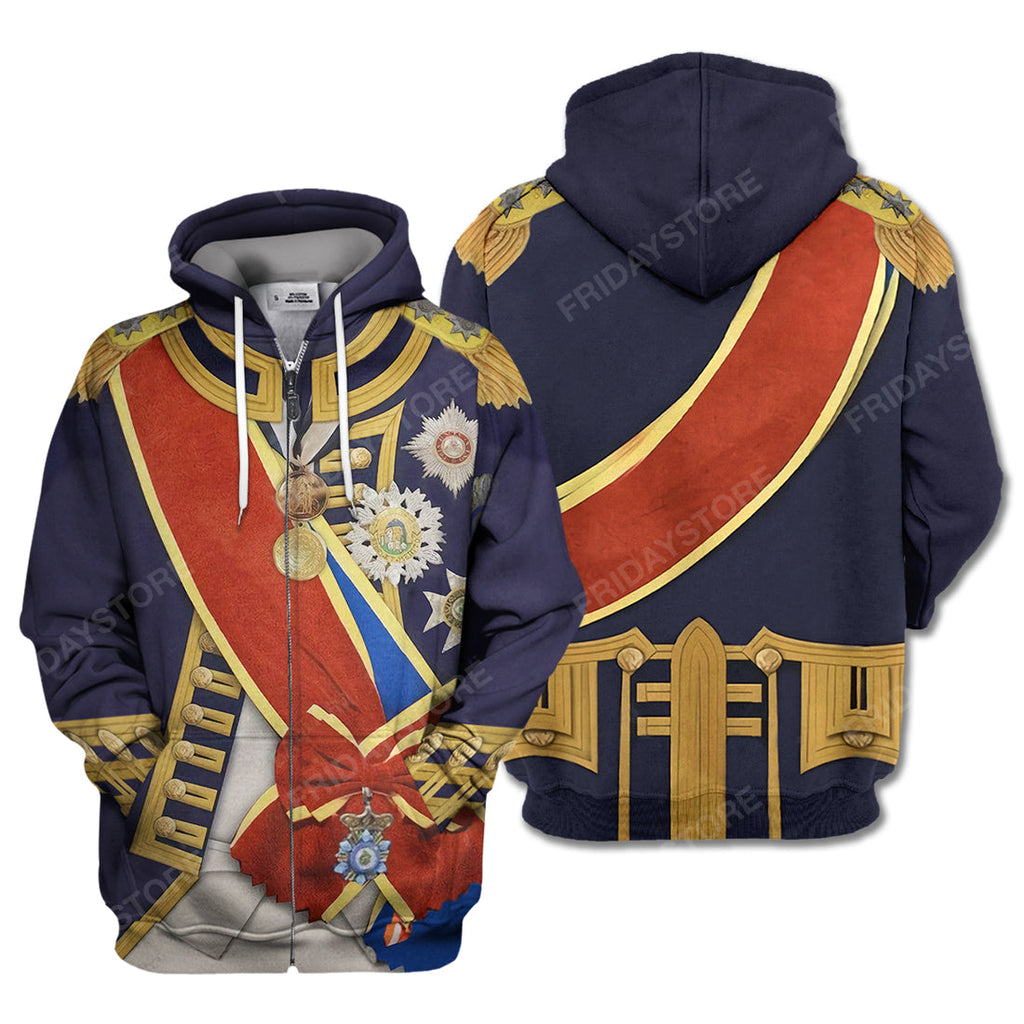 Historical T-Shirt Historical Horatio Nelson Suit 3d Costume Hoodie Historical Hoodie