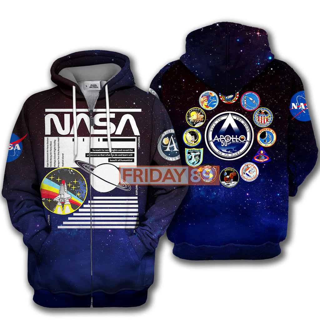  NASA Hoodie National Space Apollo T-shirt Amazing NASA Shirt Sweater Tank 2025