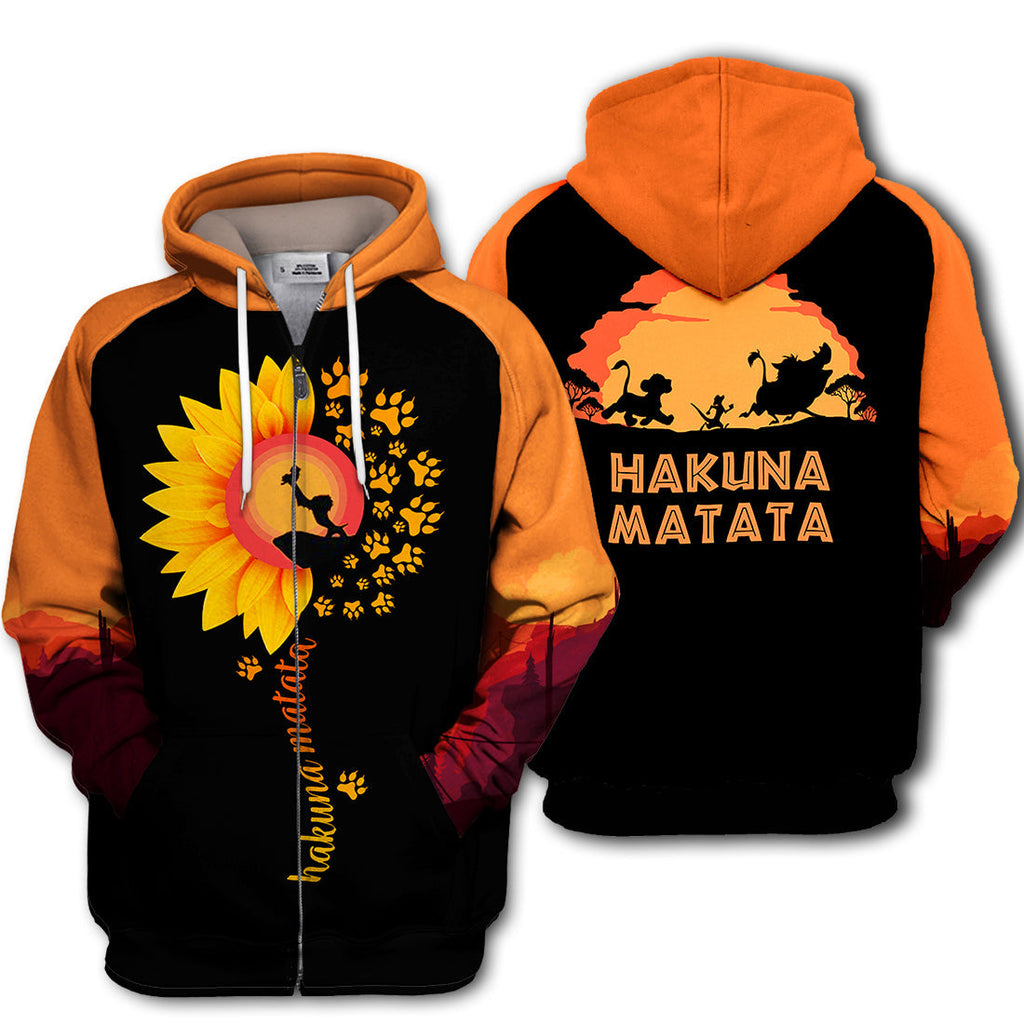 LK T-shirt Hakuna Matata Sunflower 3D Print T-shirt High Quality DN Hoodie Sweater Tank